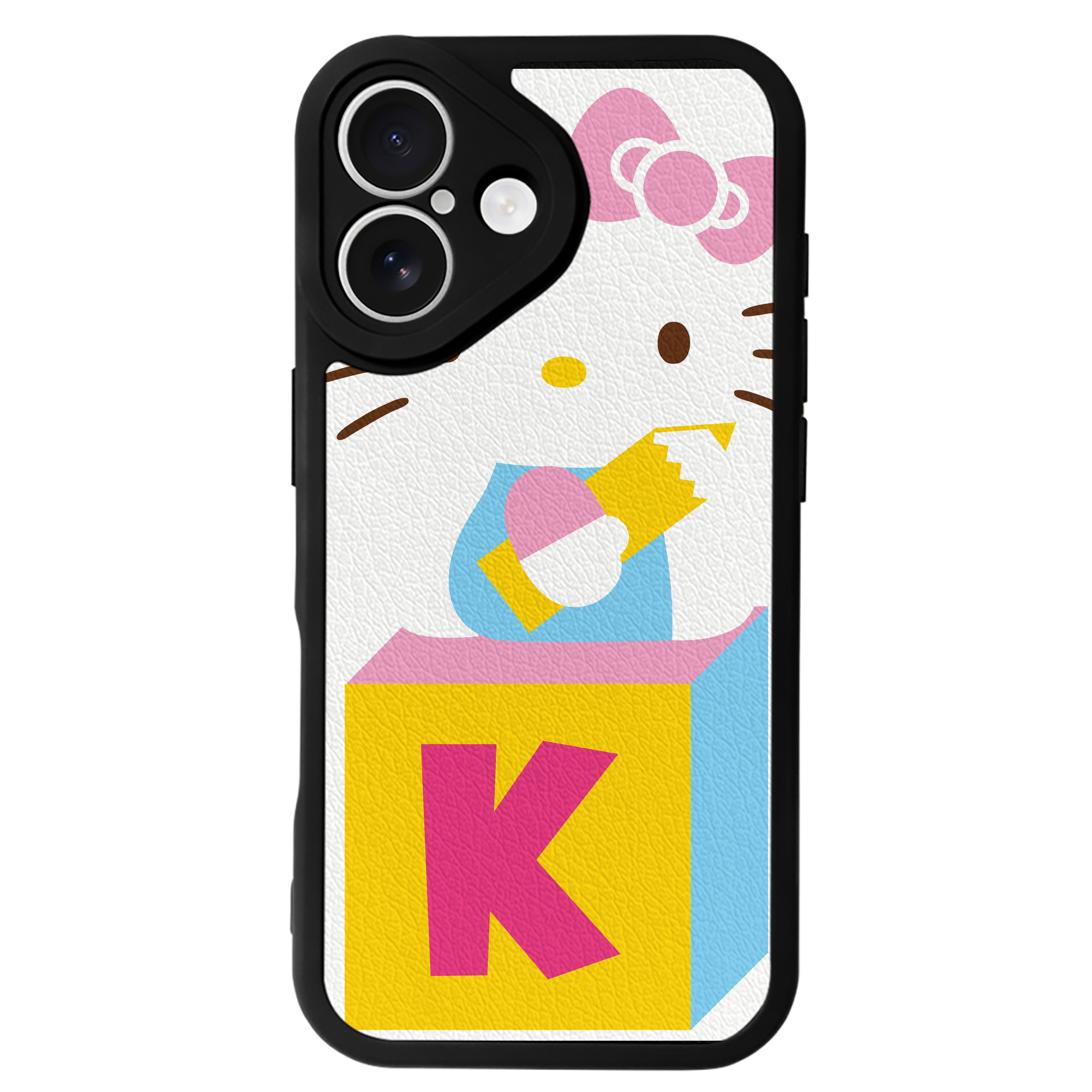 （画像用） Hello Kitty ハローキティ 【iPhone 16シリーズ対応】シリコンスマホケース（レザー調） 材質：シリコン